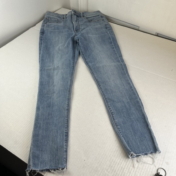 Express Jeans Size 4R Length‎ 25" Cropped Skinny 690 - Picture 5 of 10